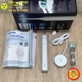 Bàn chải điện Philips Sonic HX3641/41 HX3671/23 HX3671/54 an toàn sức khỏe, công nghệ sóng âm Sonic, tặng vỉ 4 đầu chải
