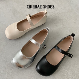 Giày búp bê Mary jane quai ngang đế dẻo mũi tròn phong cách đơn giản dễ phối đồ đế bằng thời trang cho nữ