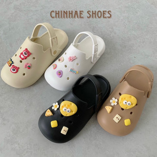 Dép sục cross phomai sticker dễ thương xốp Eva siêu nhẹ chống mùi đế bằng thời trang nữ nhiều màu sắc phong cách Ulzzang