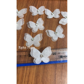 Bướm voan đính đá dùng cho váy áo,trang trí
