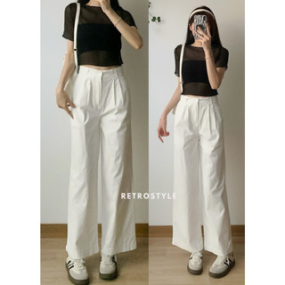 Quần ống suông nữ vải thô mềm basic - Retrostyle - Quantho8010_P2K4