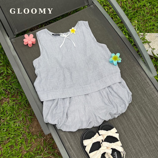 - Set áo linen quần bí ngô
