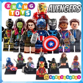 Đồ chơi xếp hình Captain America gồm Iron Man - Carter Howard - Hawkeye Black Panther - Shuri Nebula Minifigures wm6068