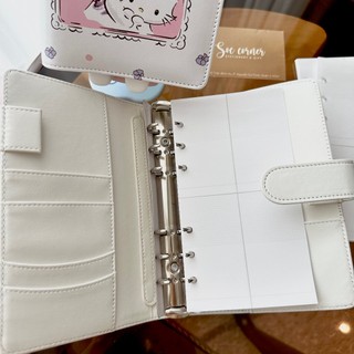 Sổ bìa còng 6 lỗ Planner Hello Kitty (A6)