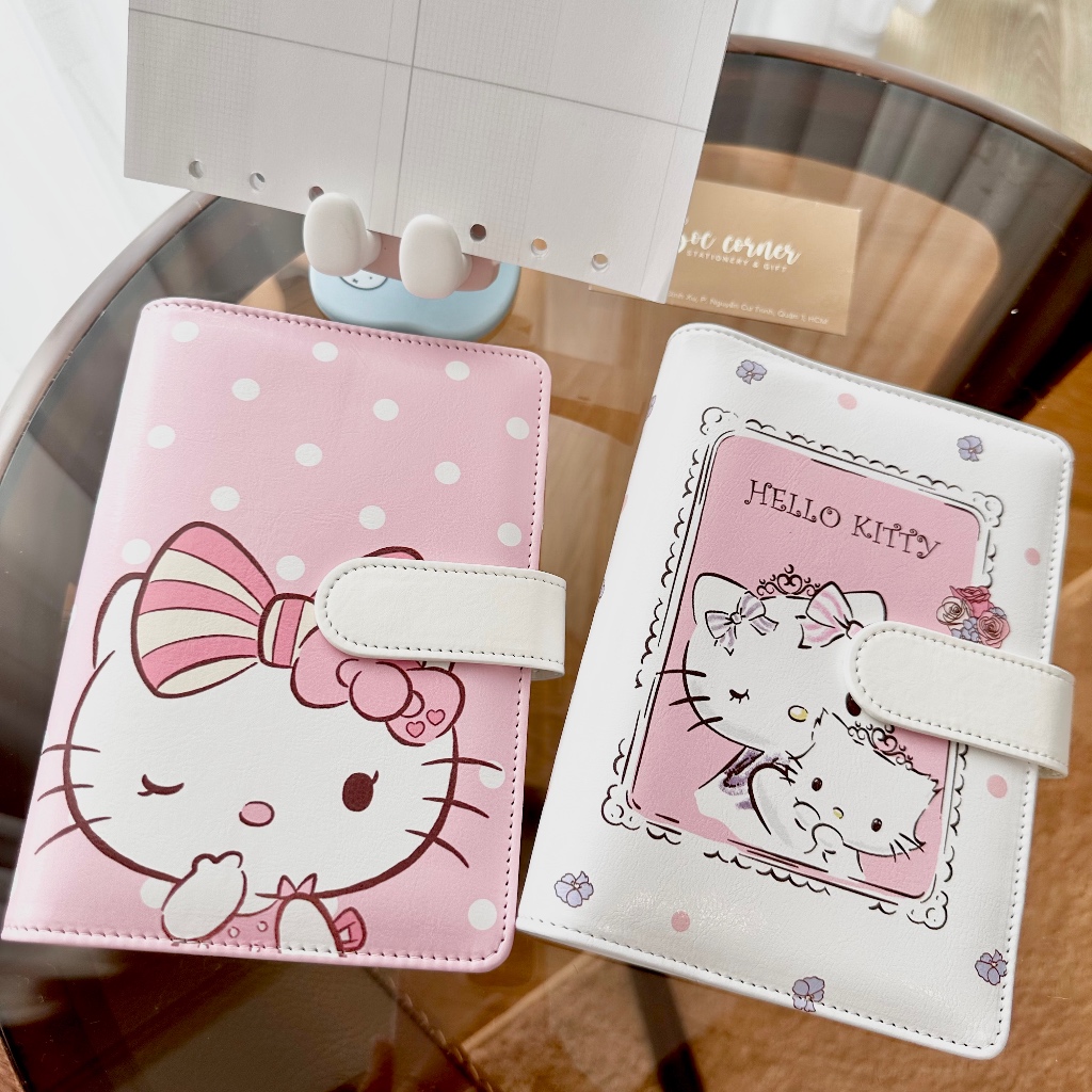 Sổ bìa còng 6 lỗ Planner Hello Kitty (A6)