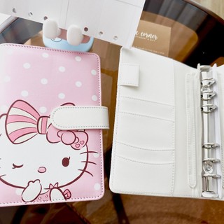 Sổ bìa còng 6 lỗ Planner Hello Kitty (A6)