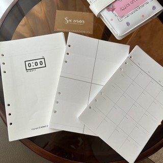 Giấy ruột sổ bìa còng refill Planner 6 lỗ A5/A6 40 tờ Weekly/Monthly Plan