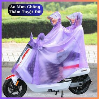 Áo mưa chấm bi 1 đầu,2 đầu chất liệu nhựa dẻo PVC mềm đẹp chống nước tuyệt đối