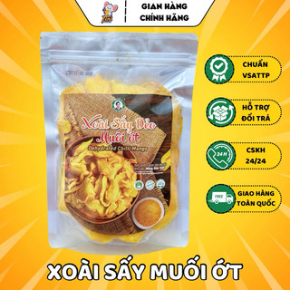 500g xoài sấy dẻo muối ớt chua ngọt cay cô ba sương - túi zip - đồ ăn vặt