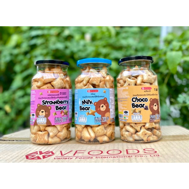 [Ăn Vặt HCM] Bánh Gấu Kem 3 Vị Thái Lan_VFood_200g_bachhoanhamo.vn