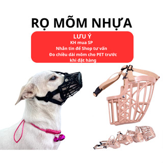 (NHỰA HỒNG) Rọ Mõm Cho Chó Mèo Thú Cưng Bằng Nhựa Đủ Kích Cỡ