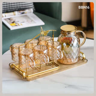 Bộ bình nước thuỷ tinh chịu nhiệt 1.8l - bbn16