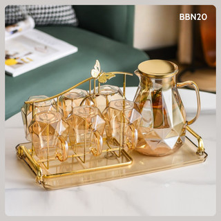 Bộ bình nước thuỷ tinh chịu nhiệt 1.8l - bbn20