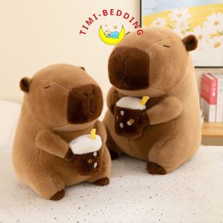 Gấu bông capybara ôm trà sữa mini ngộ nghĩnh siêu cute và đáng yêu - Timibedding