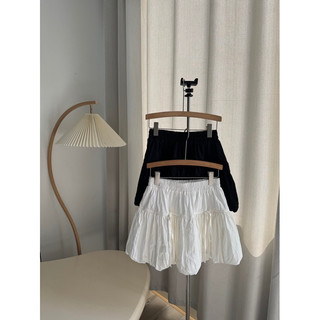 Chân váy đũi lụa nơ xoè bồng-CAMkorea
