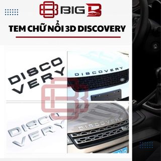 Tem dán discovery chữ nổi 3d trang trí ô tô, xe hơi - decal trang trí ô tô