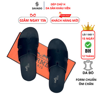  Dép Nam Chữ H Quai Ngang Da Sần Khâu Viền Dép HM Nam Cao Cấp Đi Chơi Đi Học Đi Làm  SVD04  