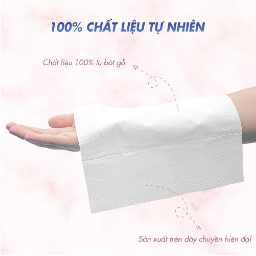 Thùng 27 gói giấy ăn rút Mây Mây mini cao cấp mềm mịn bột trúc nguyên sinh