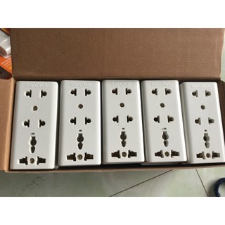 Ổ cắm 3 cửa e15 chống cháy sopoka ổ cắm 4 cửa nhựa abs e26 sopoka