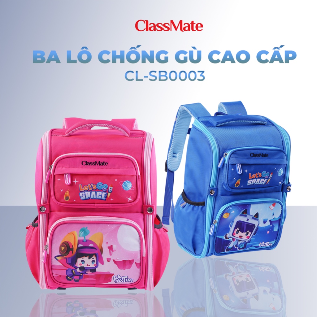 Balo Đi Học Chống Gù Lưng Cho Bé Hình Maxtini Xanh, Hồng Chất Liệu Cao Cấp, Thoáng Khí, Quai Đeo Trợ Lực SB0003