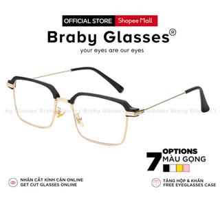Kính lão đọc sách viễn thị Braby Glasses cho người lớn tuổi sẵn độ kim loại cao cấp chắc chắn KL09