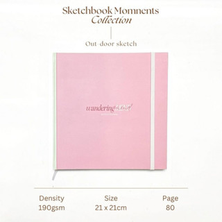 Sổ vẽ CRABIT Sketchbook 190gsm Wandering Mind Hồng Khổ Vuông vẽ phác thảo, chuyên vẽ inking, làm scrapbook kỷ yếu