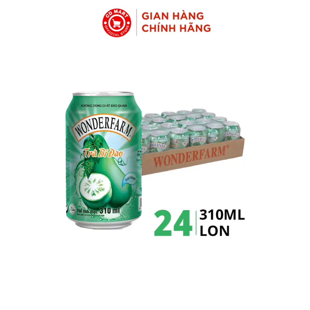 Thùng trà bí đao Wonderfarm 310ml/lon