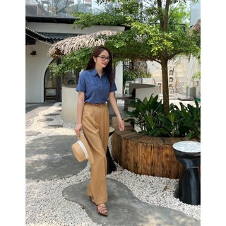 Sơ mi cổ sen cúc dừa