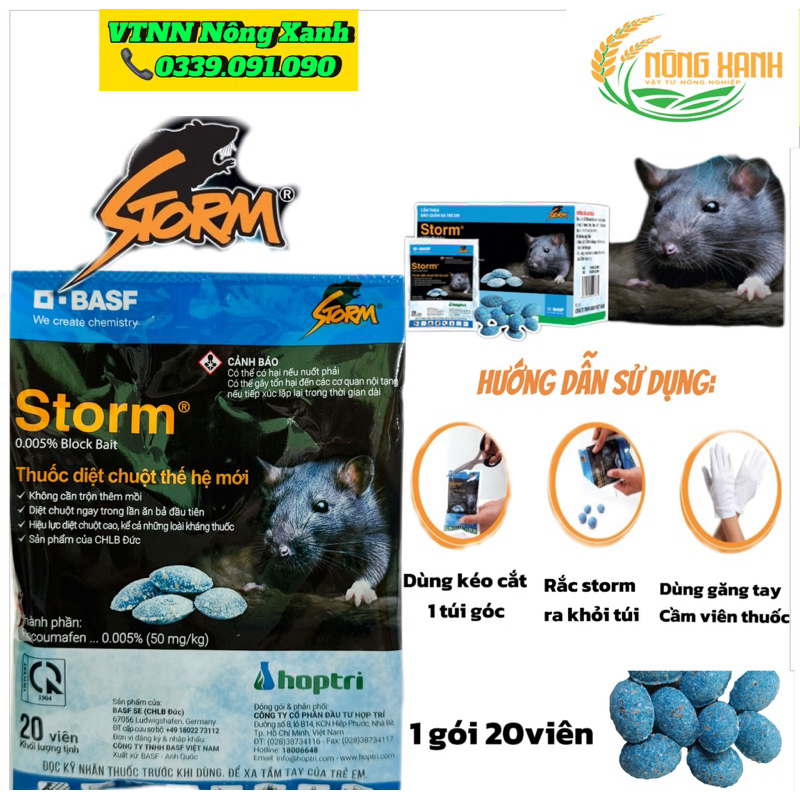 Thuốc Diệt Chuột STORM gói 20 viên