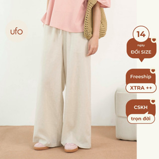 Quần suông linen dáng culottes ống rộng - Linen Easy Pants - by ufo.thebasic