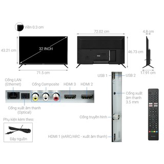 Android Tivi Sharp 32 inch 2T-C32EG2X  (Miễn phí giao tại HCM-ngoài tỉnh liên hệ shop)