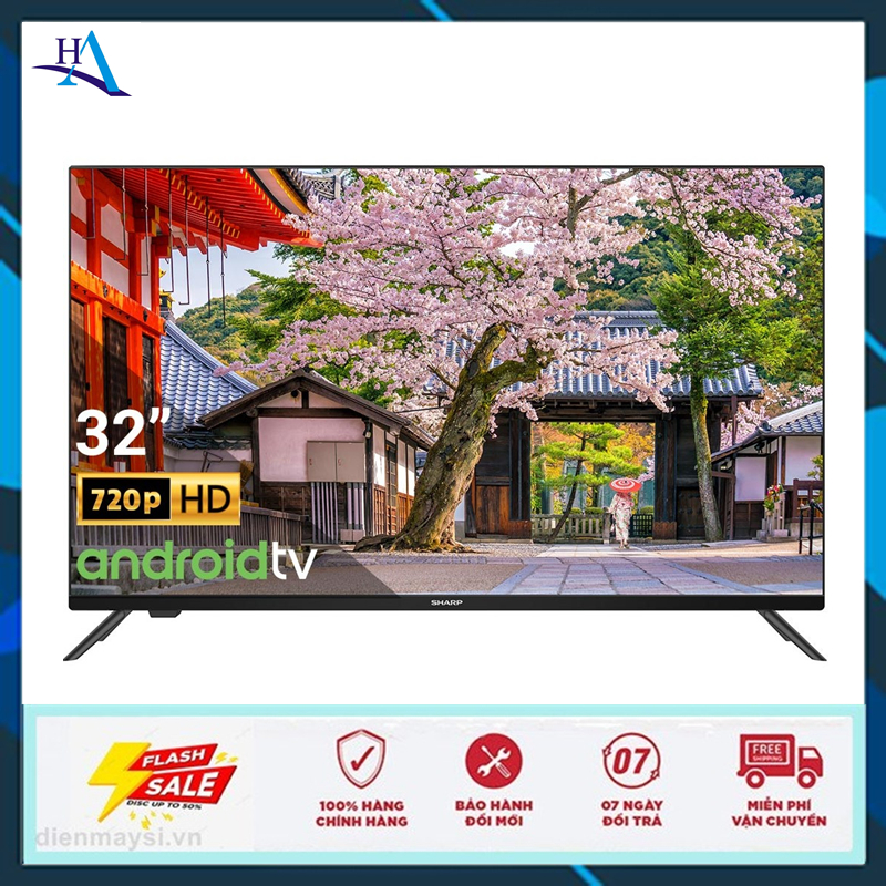 Android Tivi Sharp 32 inch 2T-C32EG2X  (Miễn phí giao tại HCM-ngoài tỉnh liên hệ shop)