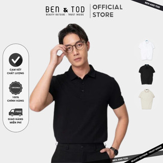 Áo polo nam có cổ BEN & TOD R1300BB131 vải thun cotton nam tính chỉnh chu sang trọng trẻ trung