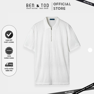 Áo Polo nam BEN & TOD R1300BC177 cổ trụ dây kéo sang trọng thanh lịch thoáng mát