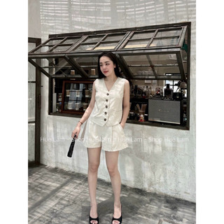 Set bộ sang chảnh phối khuy cao cấp nd