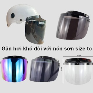 kính BoGo Malysia, gắn nón nửa đầu có 3 nút bấm