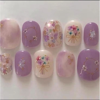 Hoa khô trang trí móng khay 12 màu