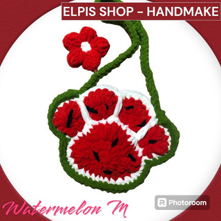  Túi len chân mèo   tặng kèm charm hoa  - handmake - ảnh thật shop tự chụp 