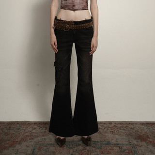 Quần jeans ống loe cạp thấp flare jeans - thestan