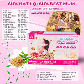 NGŨ CỐC LỢI SỮA OMEGA HỒNG HOA ORGANICK - ( mẫu mới 900gr)