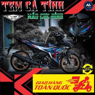 Tem exciter 155 7 màu chất,dán cho xe dàn áo màu đen,tem rời,in chất liệu decal 3 lớp không bay màu