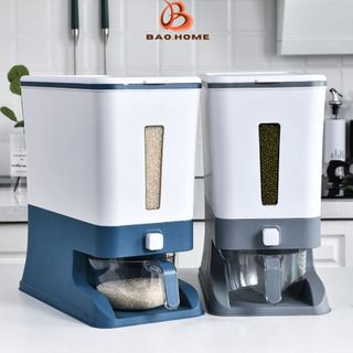 Thùng Đựng Gạo BAOHOME 10kg Chống Mối Mọt Bụi Bẩn Công Nghệ NHật Bản B038