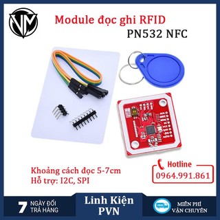 Module rfid pn532 nfc 5-7cm, hổ trợ giao tiếp i2c, spi