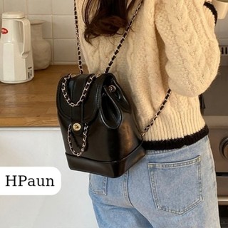 Balo nữ balo nhỏ dây xích da sáp dầu