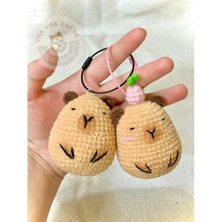 MÓC KHOÁ LEN HANDMADE COUPLE CAPYBARA