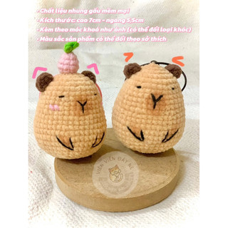 MÓC KHOÁ LEN HANDMADE COUPLE CAPYBARA
