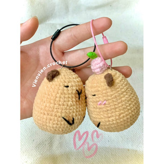 MÓC KHOÁ LEN HANDMADE COUPLE CAPYBARA