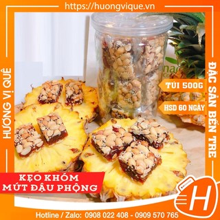Kẹo Khóm Đậu Phộng - Túi Zip 500g - Đặc Sản Tiền Giang