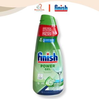 Gel rửa chén bát Finish Max eco 0% đậm đặc 900ml, nước rửa bình sữa cho bé - Monnie Kids