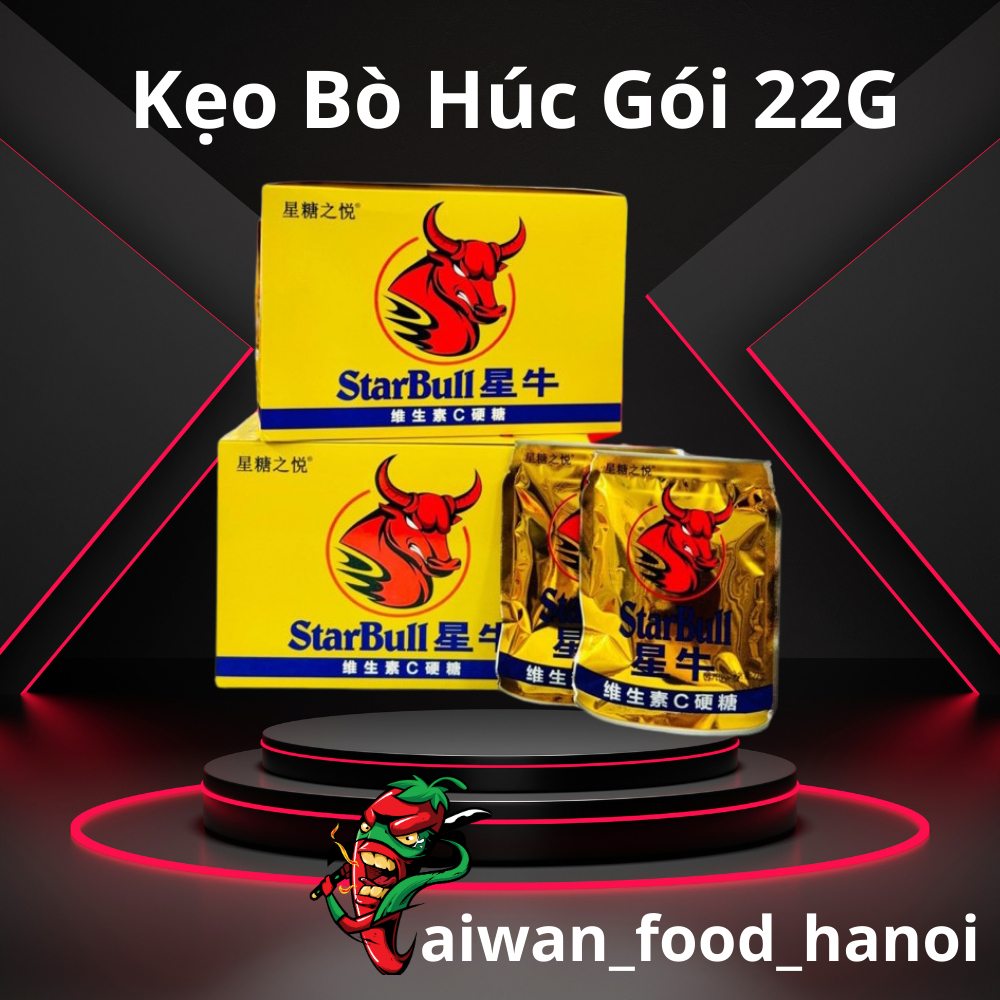 Kẹo Ngậm Vitamin C Vị Bò Húc - Kẹo Bò Húc - Kẹo Redbull Tăng Lực - Gói 22g - taiwan_food_hanoi